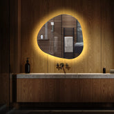 LED Spiegel Asymmetrisch | Wandschalter-Steuerung | Warmweißes Licht - Reyze Seria Ambient Model 1